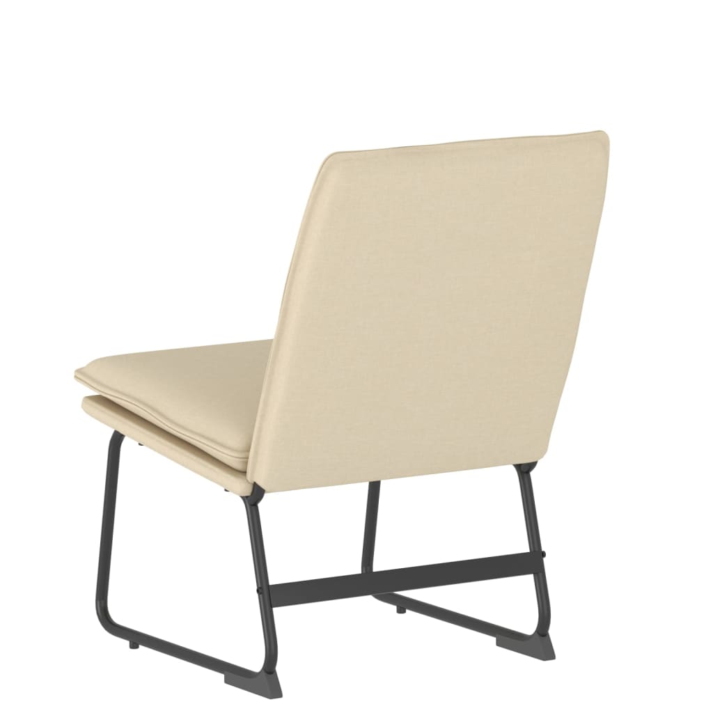 vidaXL Fauteuil de salon crème 52x75x76 cm tissu