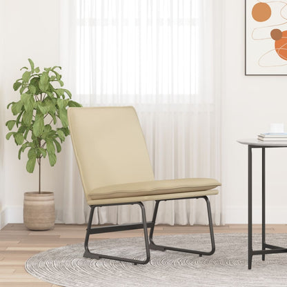 vidaXL Fauteuil de salon crème 52x75x76 cm tissu