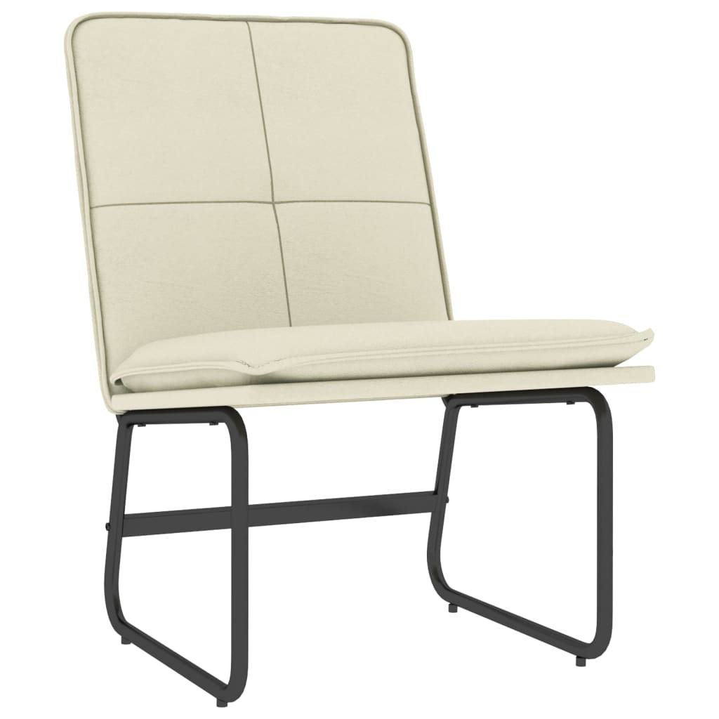 vidaXL Loungesessel Creme 54x75x76 cm Kunstleder