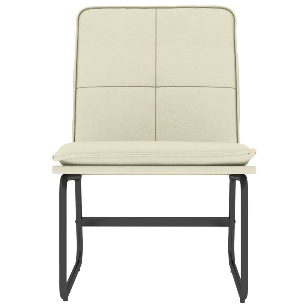 vidaXL Loungesessel Creme 54x75x76 cm Kunstleder