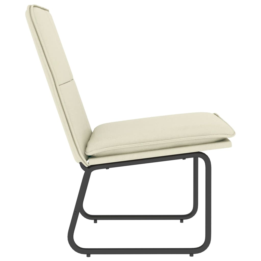 vidaXL Loungesessel Creme 54x75x76 cm Kunstleder