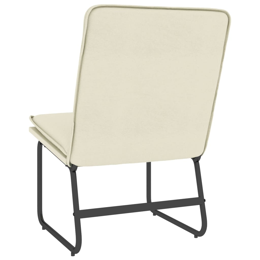 vidaXL Loungesessel Creme 54x75x76 cm Kunstleder