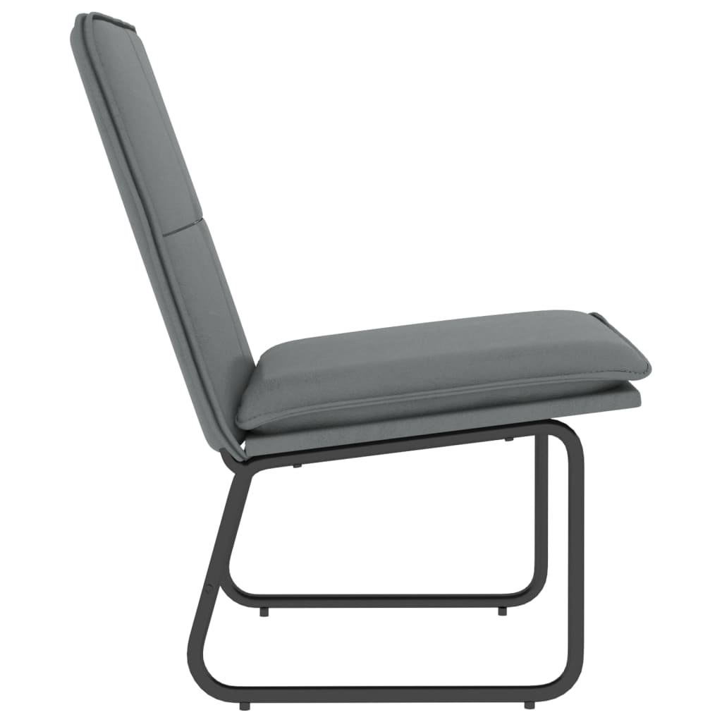 vidaXL Loungesessel Grau 54x75x76 cm Kunstleder