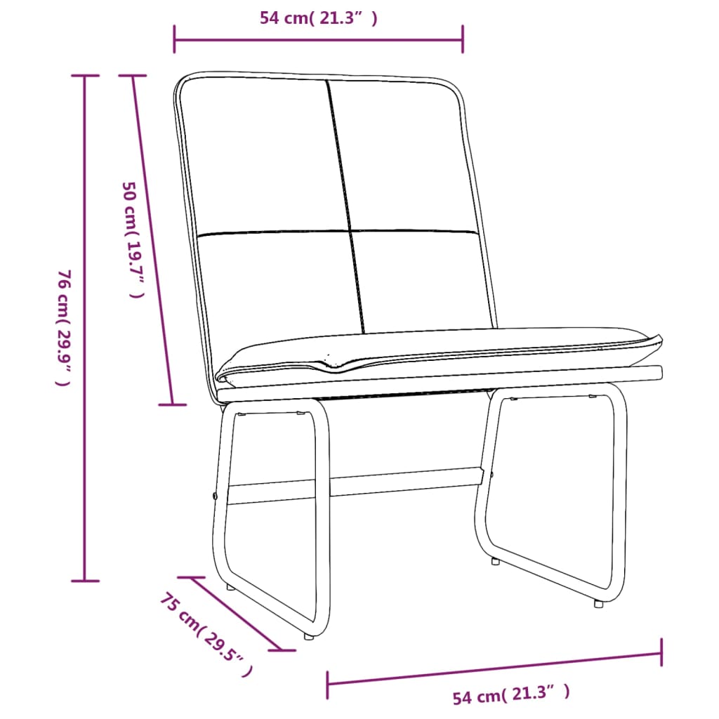 vidaXL Fauteuil de salon marron cappuccino 54x75x76 cm similicuir
