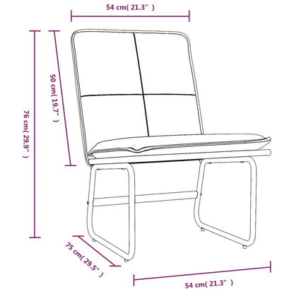 vidaXL Fauteuil de salon marron cappuccino 54x75x76 cm similicuir