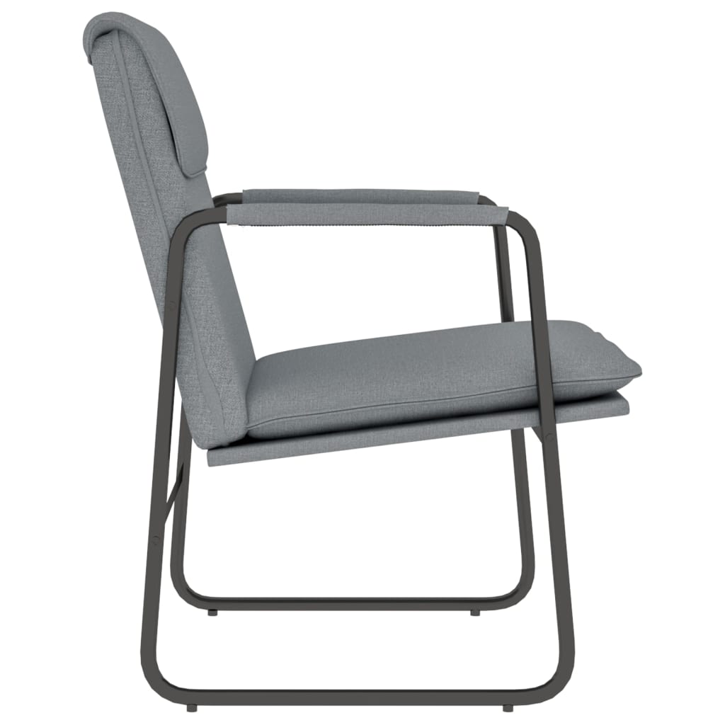vidaXL Fauteuil de salon gris clair 55x64x80 cm Tissu