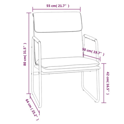 vidaXL Fauteuil de salon gris clair 55x64x80 cm Tissu