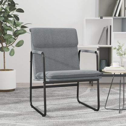 vidaXL Fauteuil de salon gris clair 55x64x80 cm Tissu