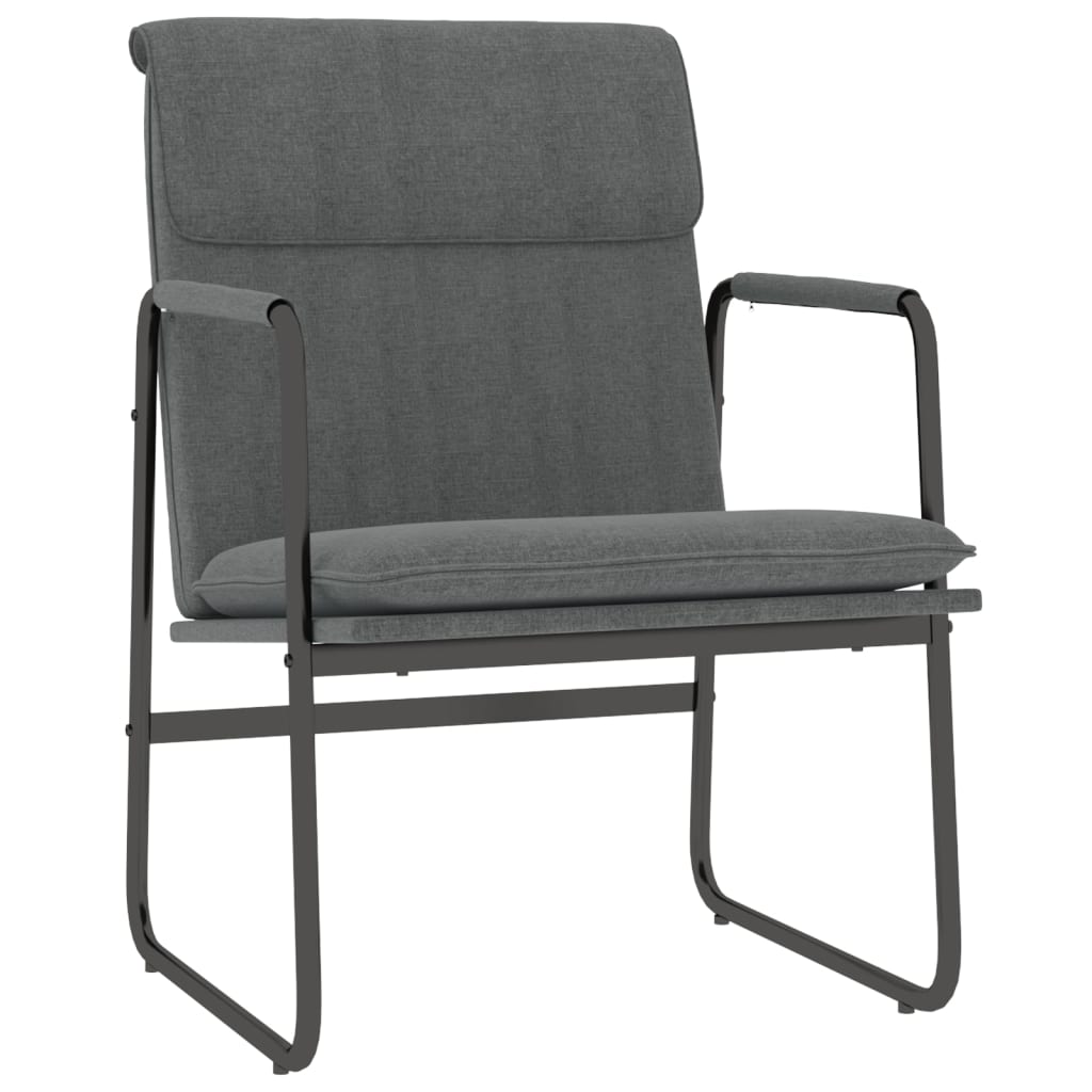vidaXL Fauteuil de salon Gris foncé 55x64x80 cm Tissu