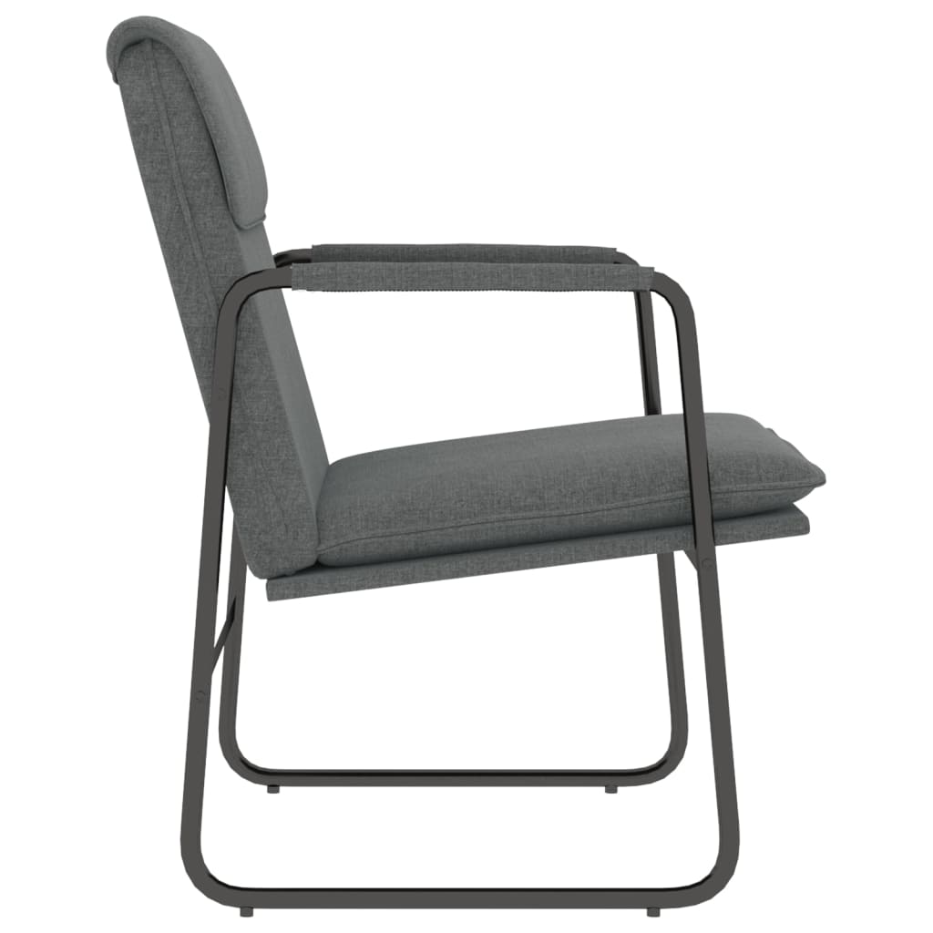 vidaXL Fauteuil de salon Gris foncé 55x64x80 cm Tissu