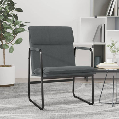 vidaXL Fauteuil de salon Gris foncé 55x64x80 cm Tissu