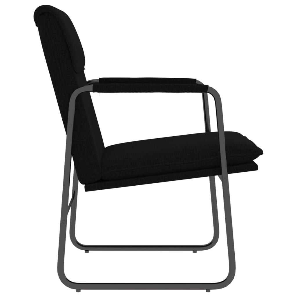 vidaXL Chaise longue Noir 55x64x80 cm Tissu