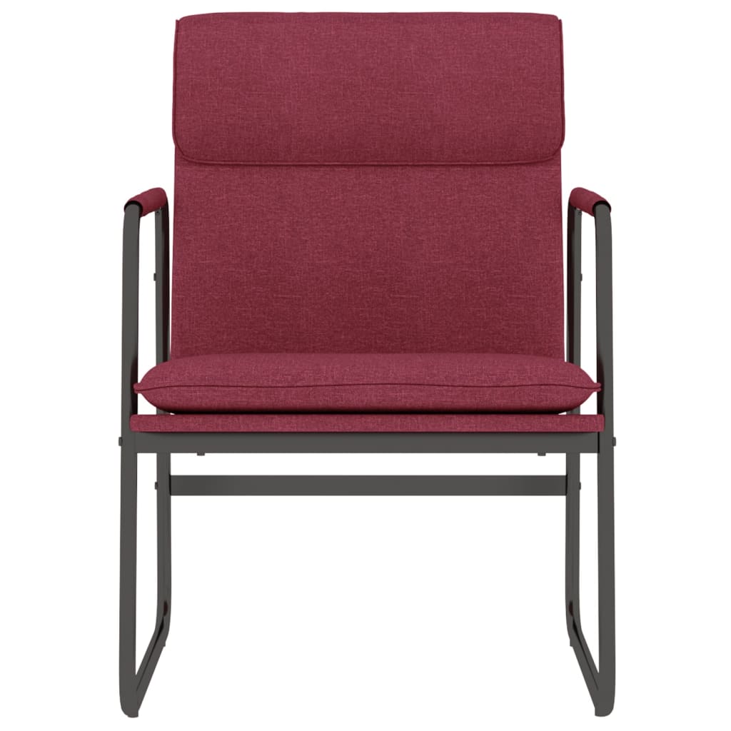 vidaXL Fauteuil de salon Rouge bordeaux 55x64x80 cm Tissu