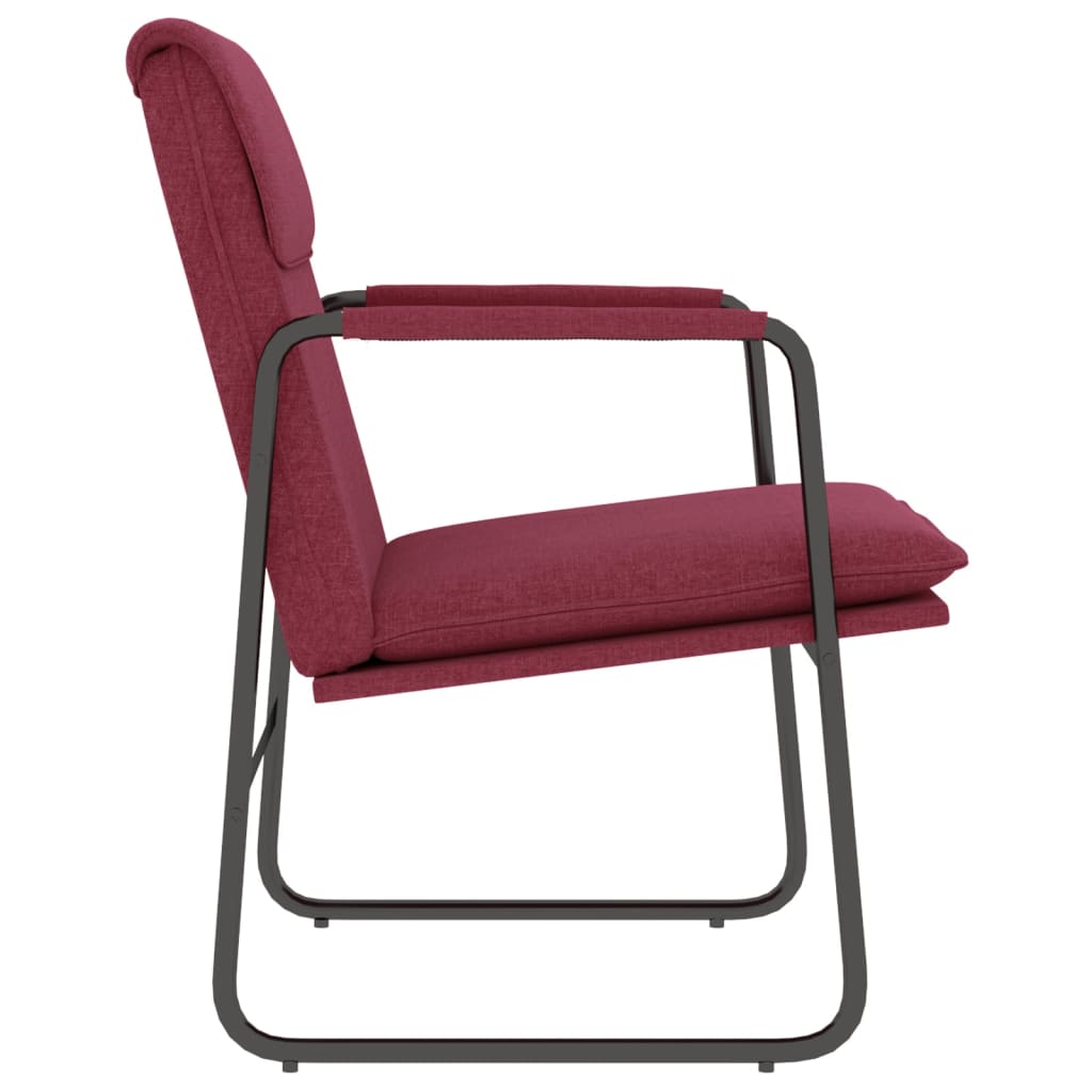 vidaXL Fauteuil de salon Rouge bordeaux 55x64x80 cm Tissu