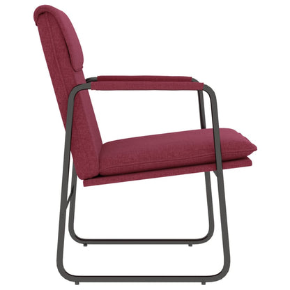 vidaXL Fauteuil de salon Rouge bordeaux 55x64x80 cm Tissu