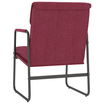 vidaXL Fauteuil de salon Rouge bordeaux 55x64x80 cm Tissu