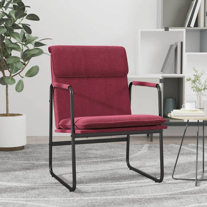vidaXL Fauteuil de salon Rouge bordeaux 55x64x80 cm Tissu