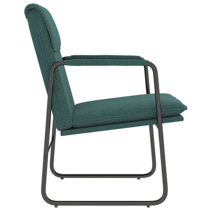 vidaXL Fauteuil de salon vert foncé 55x64x80 cm Tissu