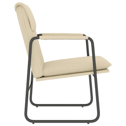vidaXL Fauteuil de salon crème 55x64x80 cm Tissu