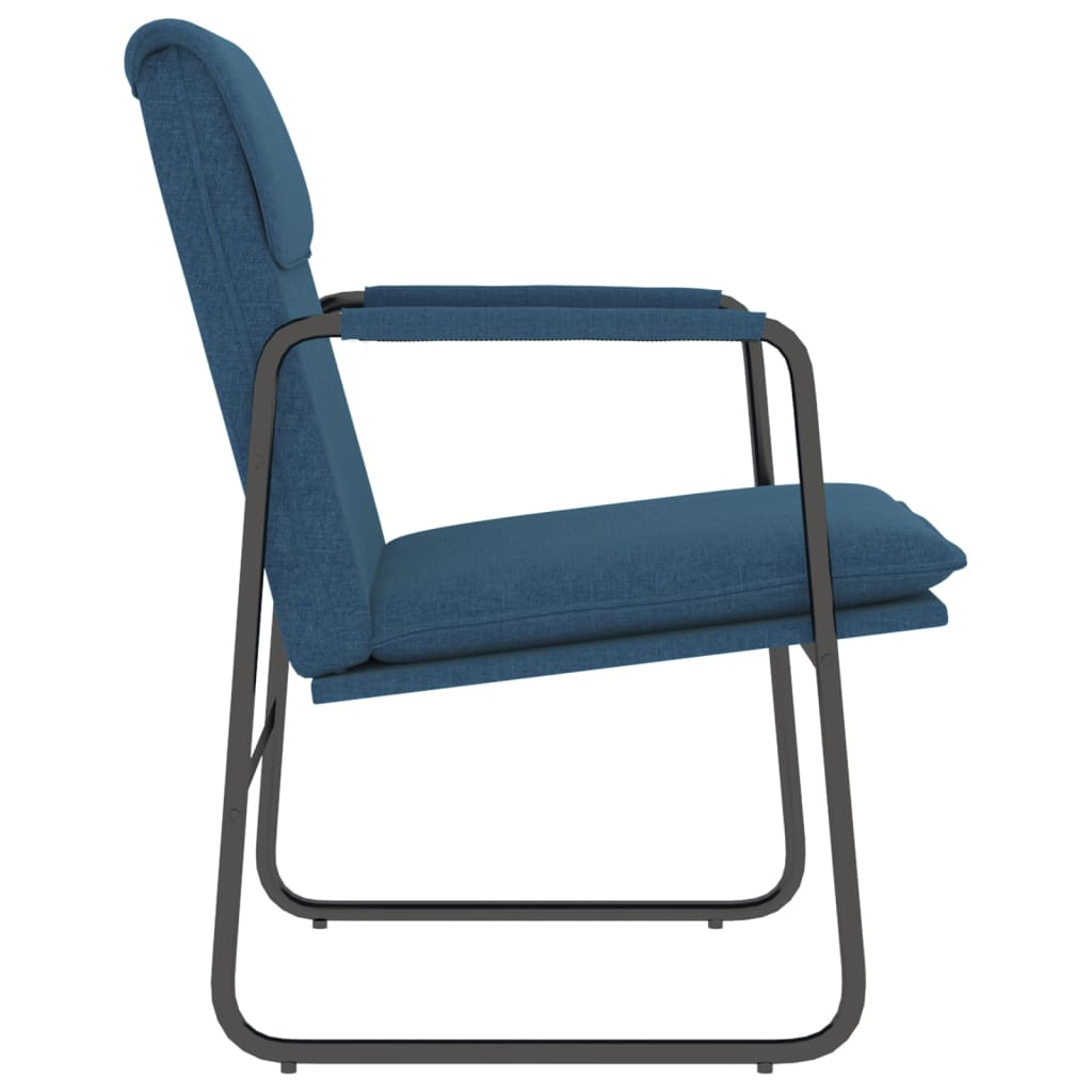 vidaXL Fauteuil de salon bleu 55x64x80 cm Tissu