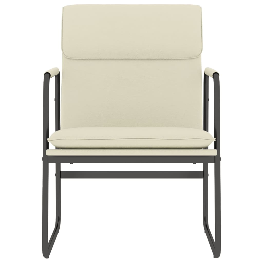 Loungesessel Creme 55x64x80 cm Kunstleder