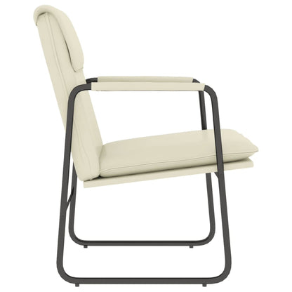 vidaXL Fauteuil de salon crème 55x64x80 cm similicuir