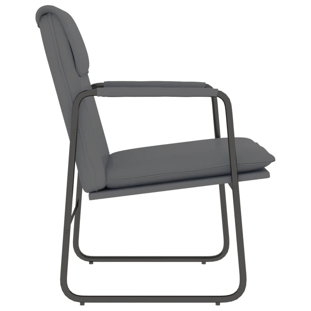 vidaXL Fauteuil de salon gris 55x64x80 cm similicuir