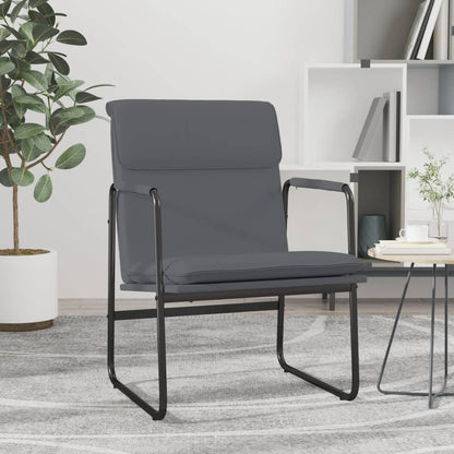 vidaXL Fauteuil de salon gris 55x64x80 cm similicuir