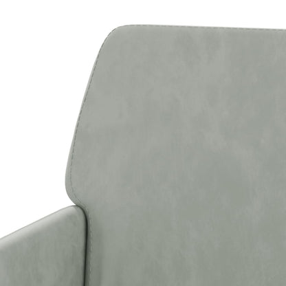 vidaXL Fauteuil Gris Clair 62x79x79 cm Velours