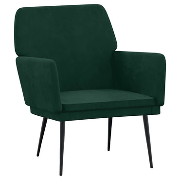 vidaXL Fauteuil vert foncé 62x79x79 cm velours