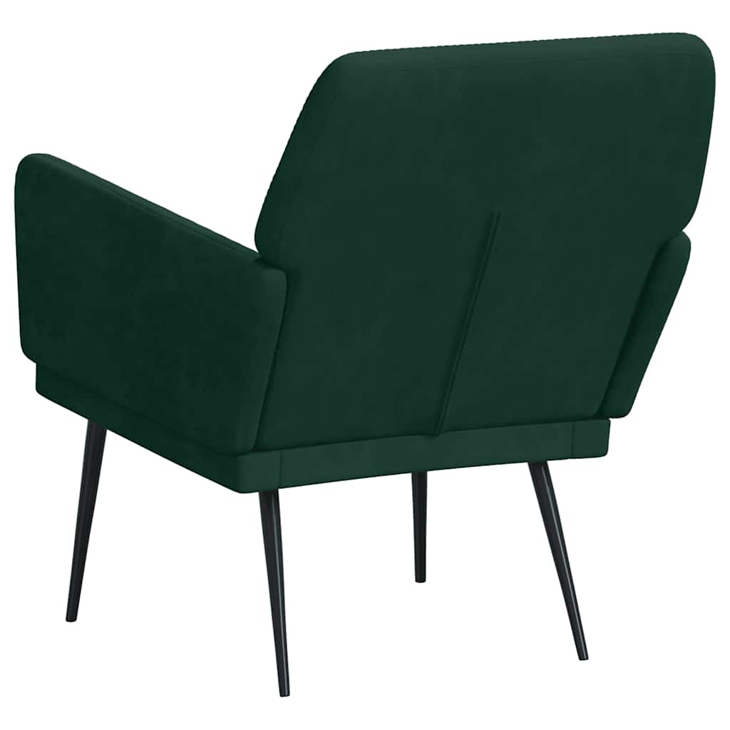 vidaXL Fauteuil vert foncé 62x79x79 cm velours