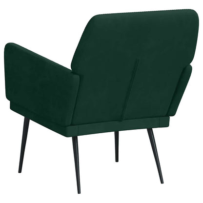 vidaXL Fauteuil vert foncé 62x79x79 cm velours