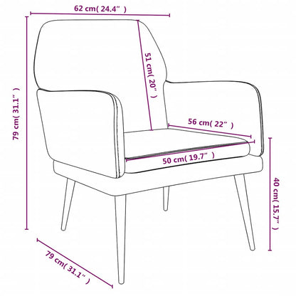 vidaXL Fauteuil vert foncé 62x79x79 cm velours