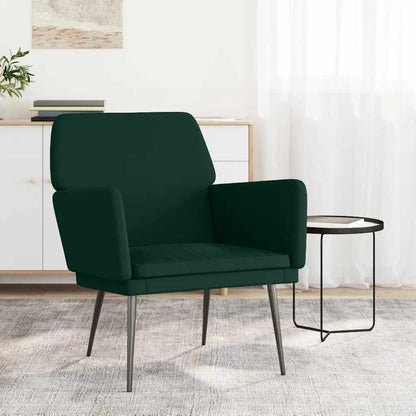 vidaXL Fauteuil vert foncé 62x79x79 cm velours