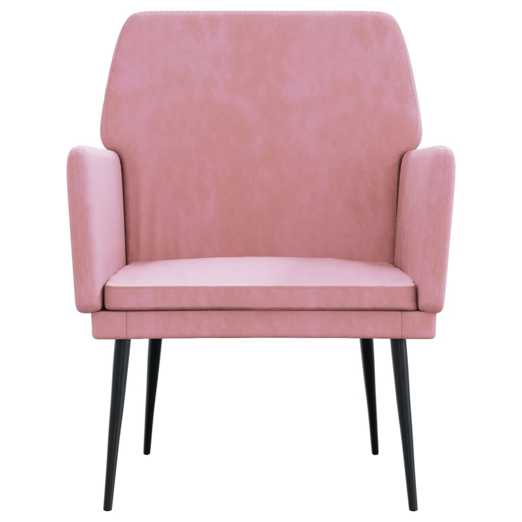 vidaXL Fauteuil rose 62x79x79 cm Velours