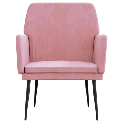 vidaXL Fauteuil rose 62x79x79 cm Velours