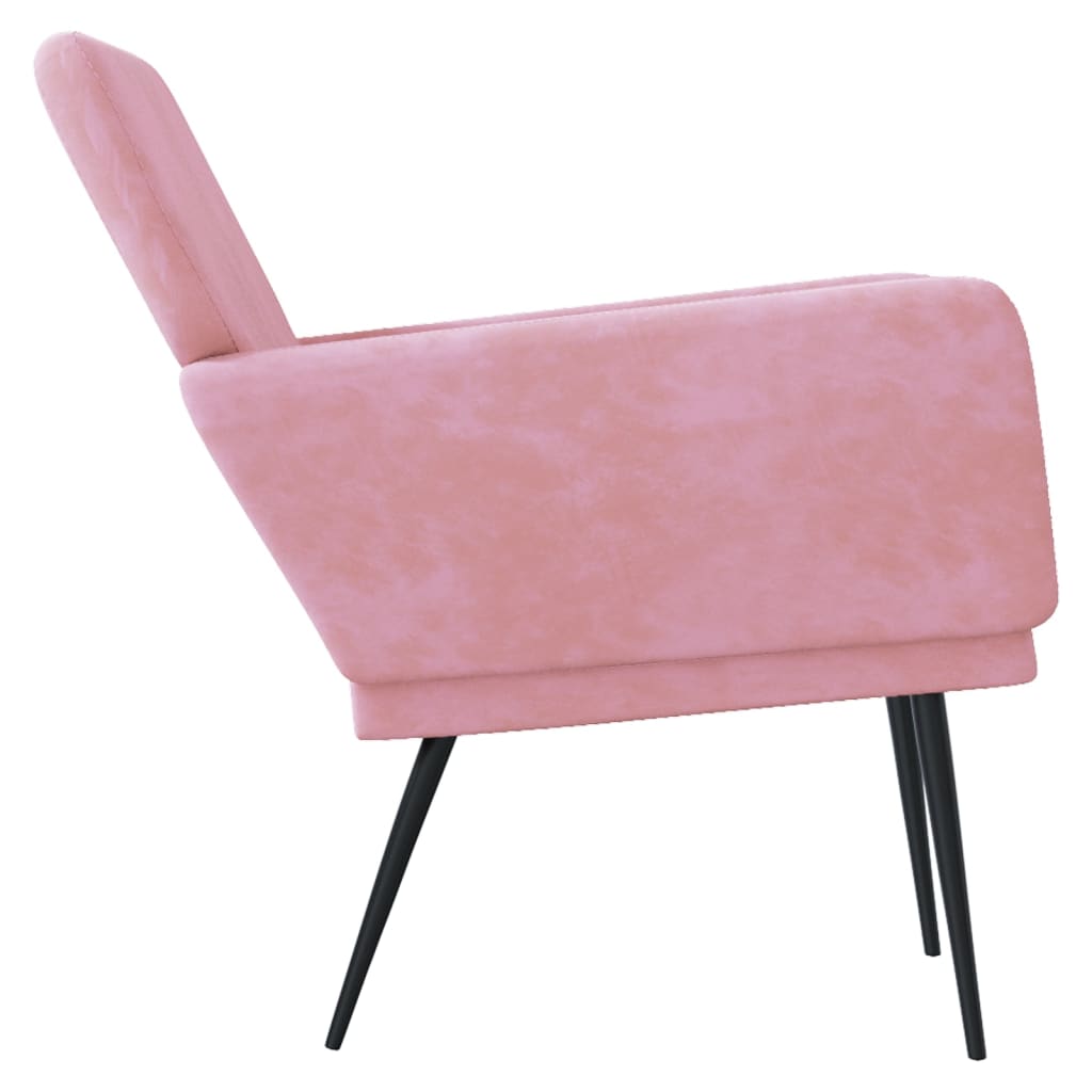 vidaXL Fauteuil rose 62x79x79 cm Velours