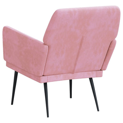 vidaXL Fauteuil rose 62x79x79 cm Velours