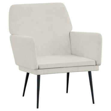 vidaXL Fauteuil crème 62x79x79 cm Velours