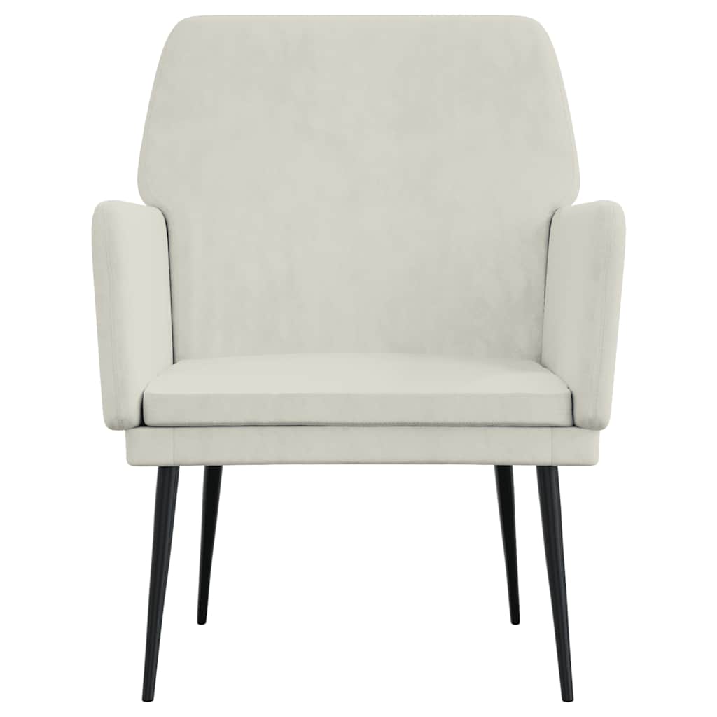 vidaXL Fauteuil crème 62x79x79 cm Velours