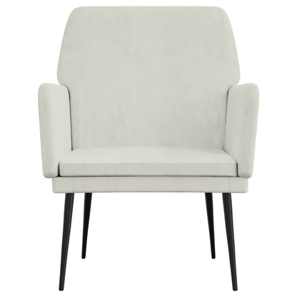 vidaXL Fauteuil crème 62x79x79 cm Velours