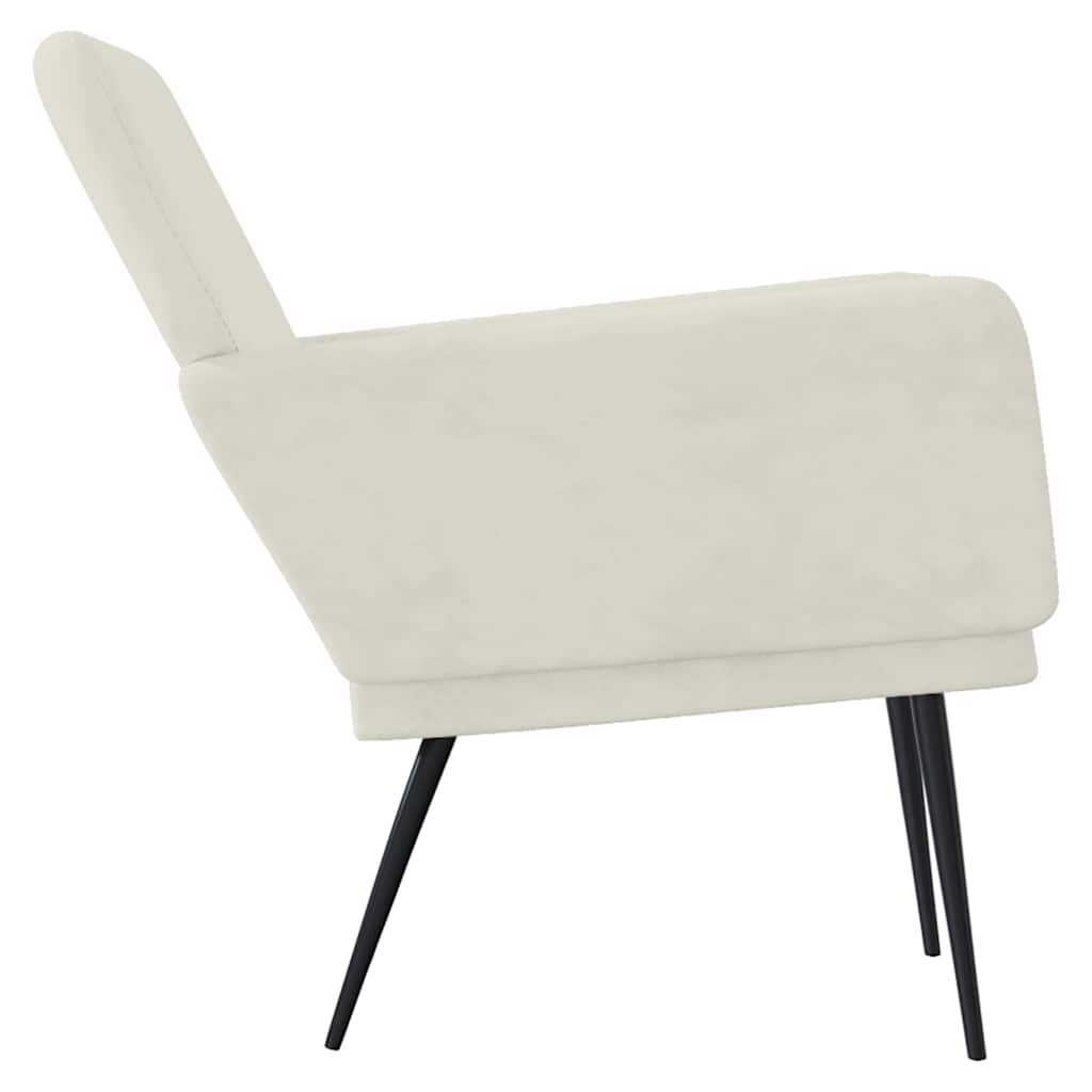 vidaXL Fauteuil crème 62x79x79 cm Velours