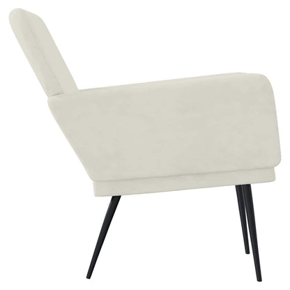 vidaXL Fauteuil crème 62x79x79 cm Velours