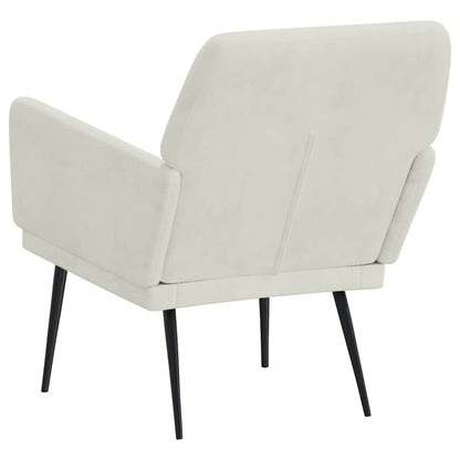 vidaXL Fauteuil crème 62x79x79 cm Velours