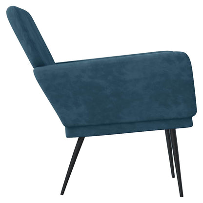 vidaXL Fauteuil bleu 62x79x79 cm Velours