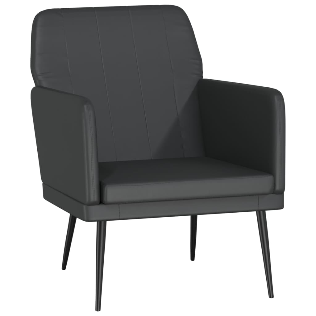 vidaXL Fauteuil noir 61x78x80 cm Similicuir