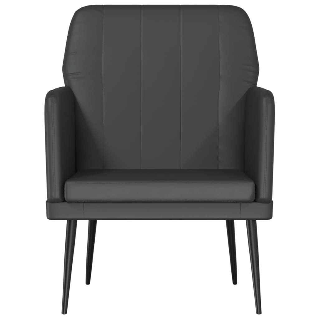 vidaXL Fauteuil noir 61x78x80 cm Similicuir