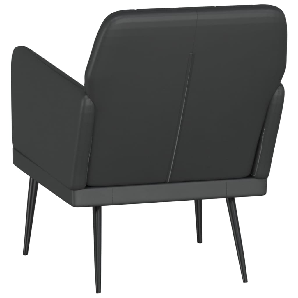 vidaXL Fauteuil noir 61x78x80 cm Similicuir