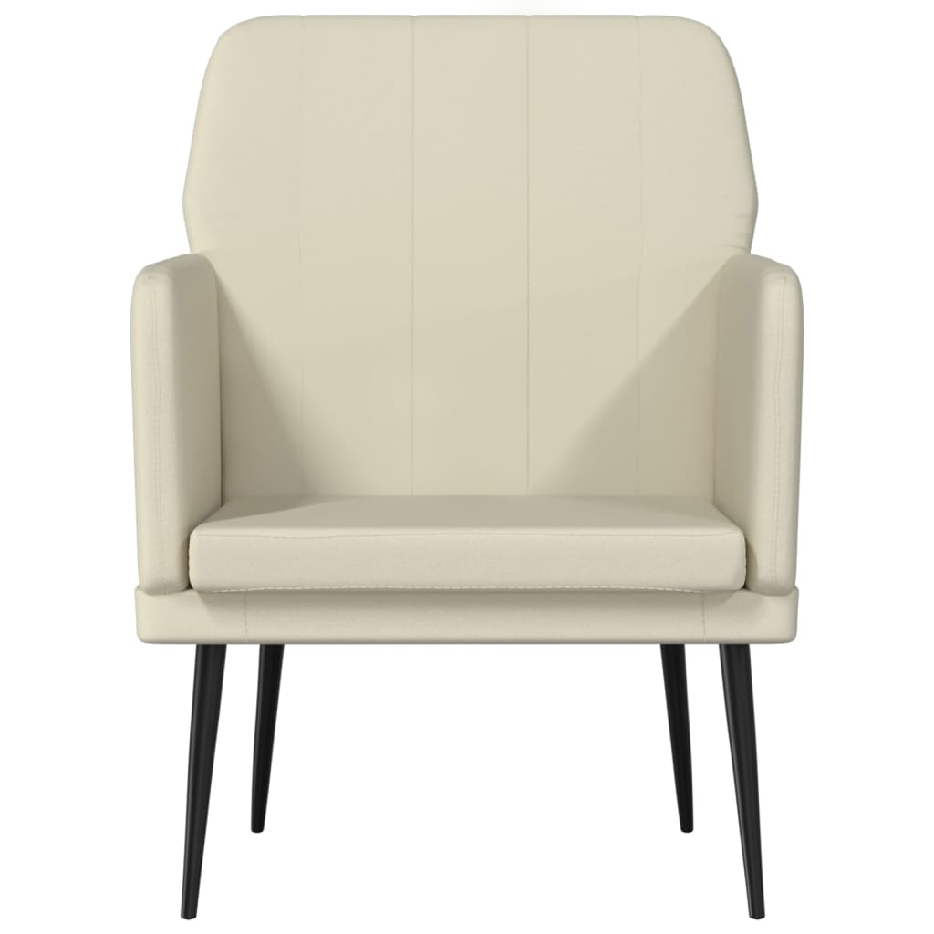 vidaXL Fauteuil crème 61x78x80 cm similicuir