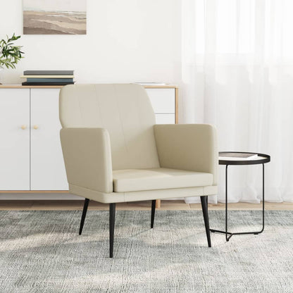 vidaXL Fauteuil crème 61x78x80 cm similicuir